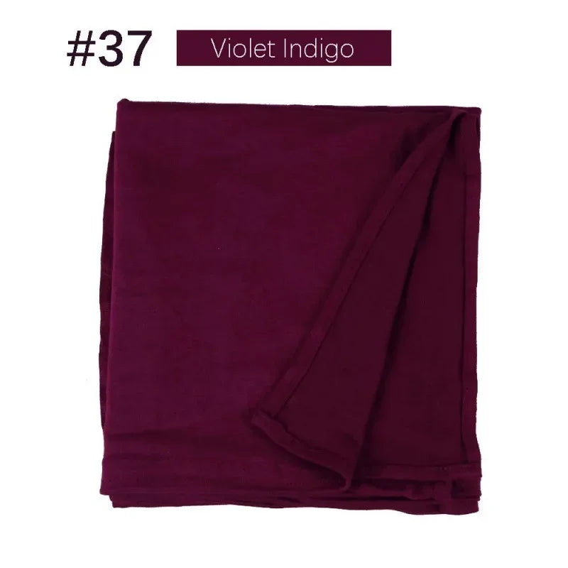 58 Color Muslim Woman Model Hijabs Sweat Long Scarf Malay Mercerized Cotton Turban Warm Shawl Women Turban for Ladies 170*60cm