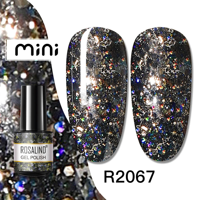 ROSALIND Nail Gel Polish Semipermanent UV Led Esmalte For Nail Art Varnish Hybrid Top Coat Regular Polish Gel Nail Accessories