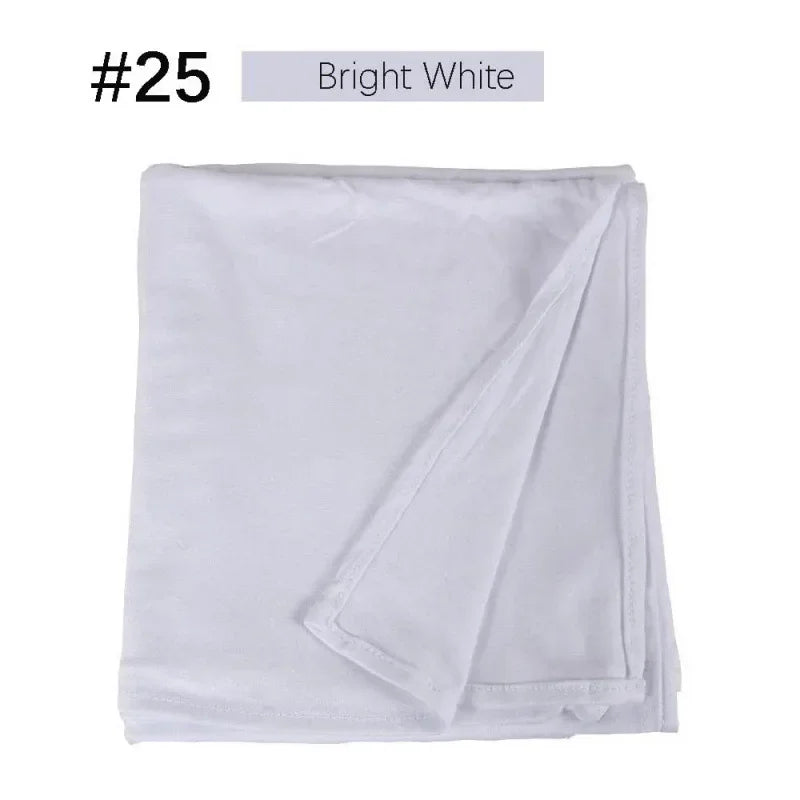 58 Color Muslim Woman Model Hijabs Sweat Long Scarf Malay Mercerized Cotton Turban Warm Shawl Women Turban for Ladies 170*60cm