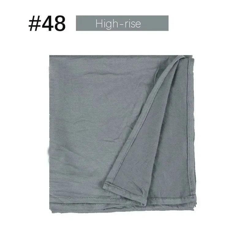 58 Color Muslim Woman Model Hijabs Sweat Long Scarf Malay Mercerized Cotton Turban Warm Shawl Women Turban for Ladies 170*60cm