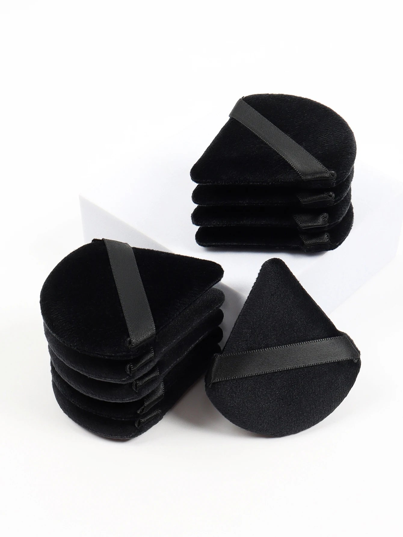 Velvet Triangle Makeup Powder Puff & Under-Eye Baking Sponge Set
