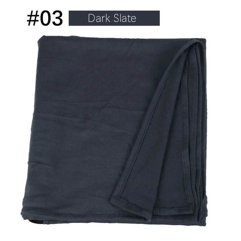 58 Color Muslim Woman Model Hijabs Sweat Long Scarf Malay Mercerized Cotton Turban Warm Shawl Women Turban for Ladies 170*60cm