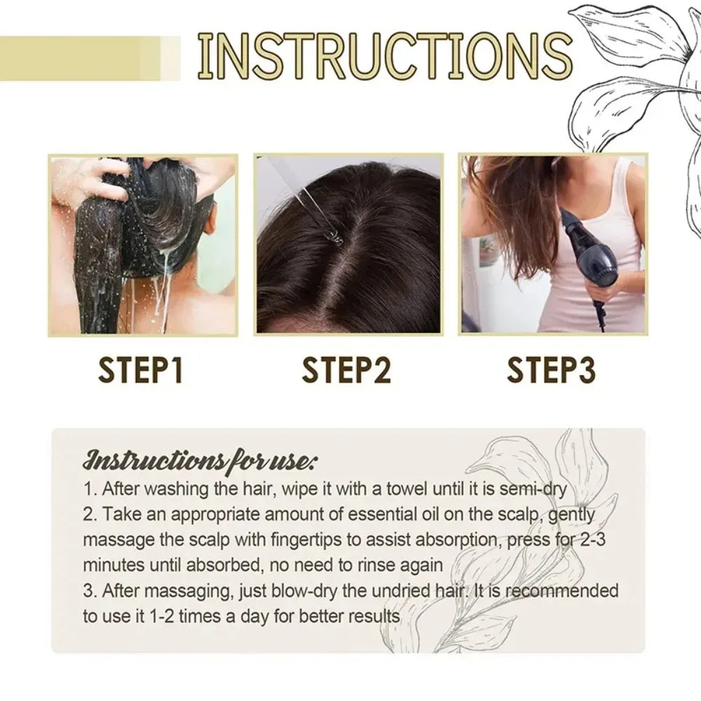 Organic Rosemary & Lavender Dense Hair Growth & Scalp Treatment Oil