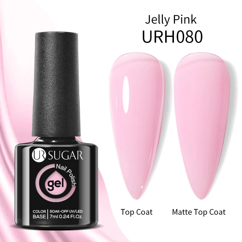 UR SUGAR 7ml Black Red Wine Glitter Gel Nail Polish Shinning Sequin Semi-permanent Varnish UV LED Gel Nail Art Manicure
