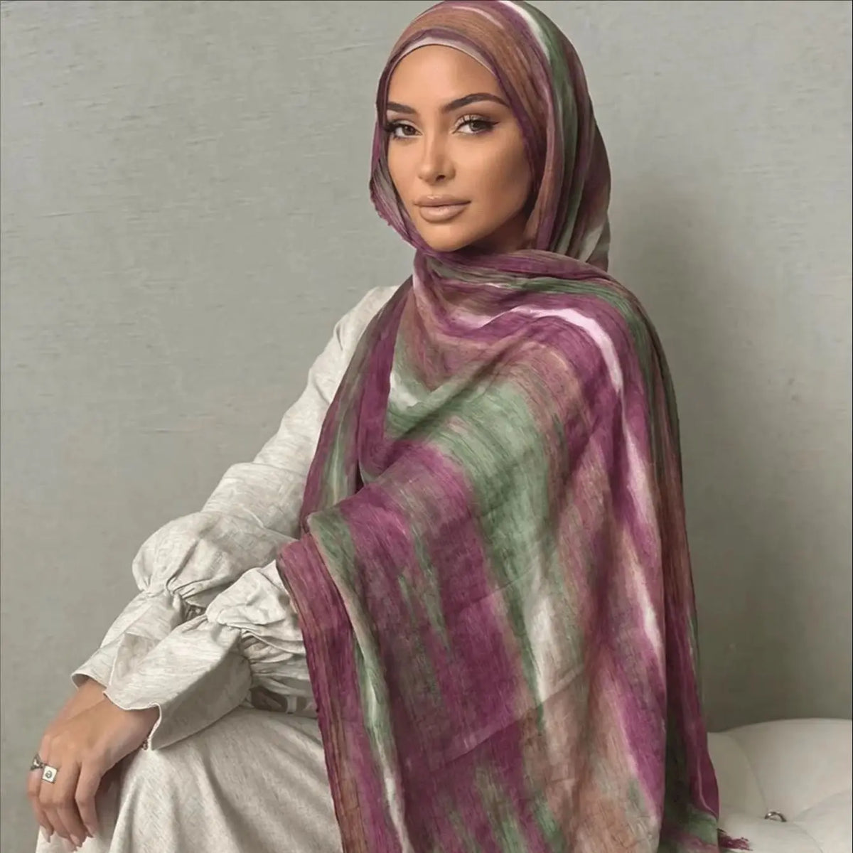 Ombre Tie-Dye Modal Rayon Muslim Hijab Scarf