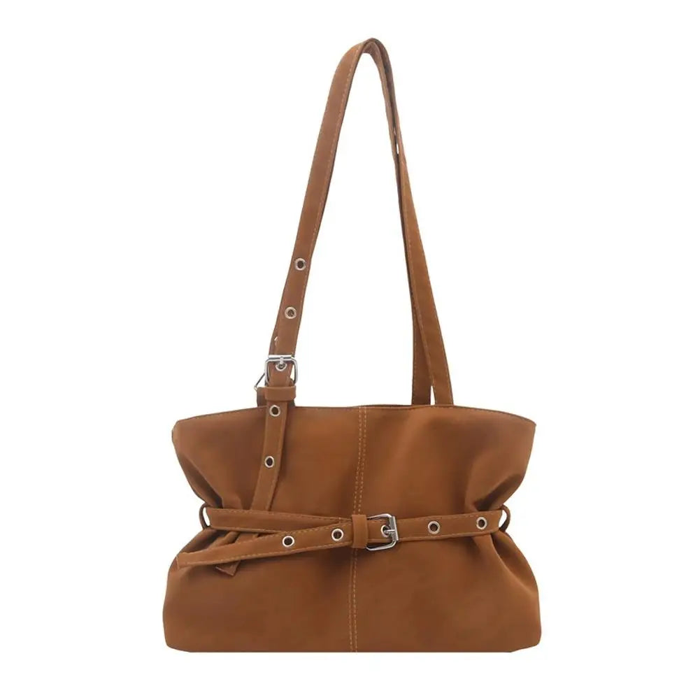 Winter Retro Minimalist Suede Tote Shoulder Bag